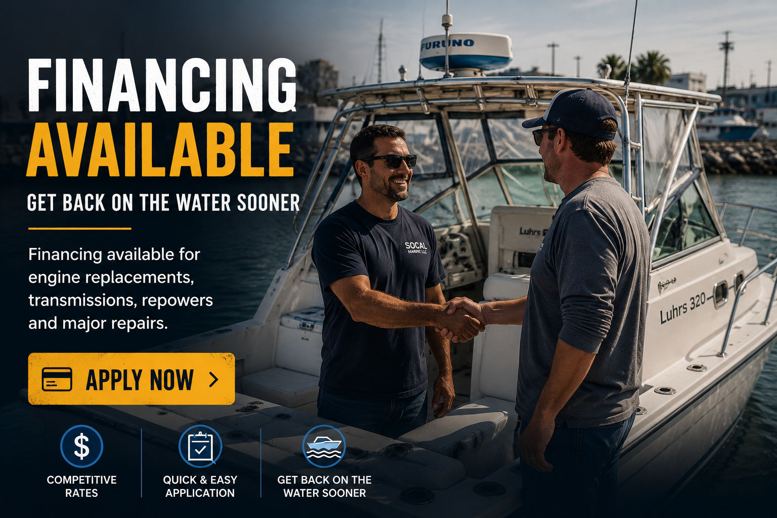 Marine repair financing available through SoCal Marine
